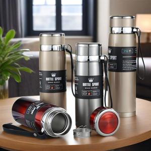 Bouteille d'eau intelligente à double paroi en acier inoxydable 316, personnalisable en gros pour hommes, femmes et enfants – Gourdes isothermes durables - Product Image 4