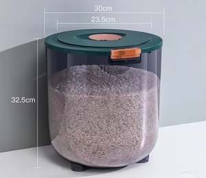 Moisture Proof Insect Proof Rice Box 5/10KG Grain Sealed Jar Kitchen <strong>Container</strong> Bucket Storage Pet <strong>Dog</strong> <strong>Food</strong> Box with Bullet Lid - Product Image 2