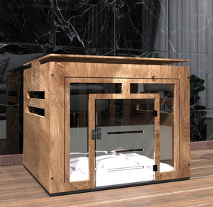 Yüksek Kaliteli Özel İskandinav Tarzı Şeffaf Akrilik Büyük Köpek Kafesi Modern Köpek Kulübesi En İyi Yavru Kafesi Yatak Büyük Köpek Kafesi Mobilyası - Product Image 2