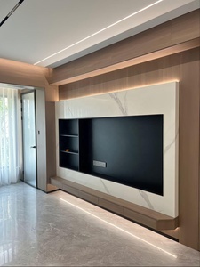 Dernier modèle modulaire de luxe en aluminium Support <span class=keywords><strong>TV</strong></span> <span class=keywords><strong>suspendu</strong></span> Armoire <span class=keywords><strong>TV</strong></span> LED cachée en aluminium sans cadre avec <span class=keywords><strong>TV</strong></span> intégrée - Product Image 2