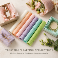 Papier d'emballage en kraft pour fleurs, 50x70cm, recyclable, pour fleuristes, cadeaux floraux et présentation en magasin