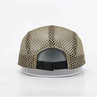 Casquette de camping 5 panneaux personnalisable OEM de haute qualité, tendance, réglable, en maille, pour course en extérieur, avec impression de logo, vente en gros, Gorras de sport