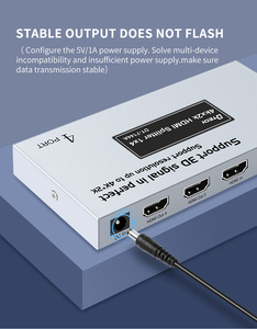 Bộ chia <span class=keywords><strong>HDMI</strong></span> Dtech 4K * 2K 1x4 Bộ chia <span class=keywords><strong>HDMI</strong></span> độ phân giải cực cao hỗ trợ chức năng 3D <span class=keywords><strong>CEC</strong></span> và sắp xếp lại thời gian tín hiệu - Product Image 6