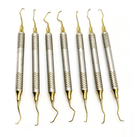 Kit d'instruments dentaires à double extrémité en or pour composite, instruments chirurgicaux de détartrage 7