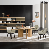 Ensemble de table à manger en chêne au design moderne NORYA, table basse, meubles complets faits à la main pour la famille, restaurant, salle à manger
