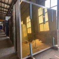 Verre pour bâtiment et industriel 4mm 5mm 6mm Coloré Bleu foncé/Brun foncé/Euro Gris Bronze Vert Noir Teinté Réfléchissant