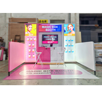 Stand de Exhibición Portátil para Ferias Comerciales, No Requiere Instalación, Solo Enciéndalo y Úsalo, Stand de Tienda Emergente para Comercios