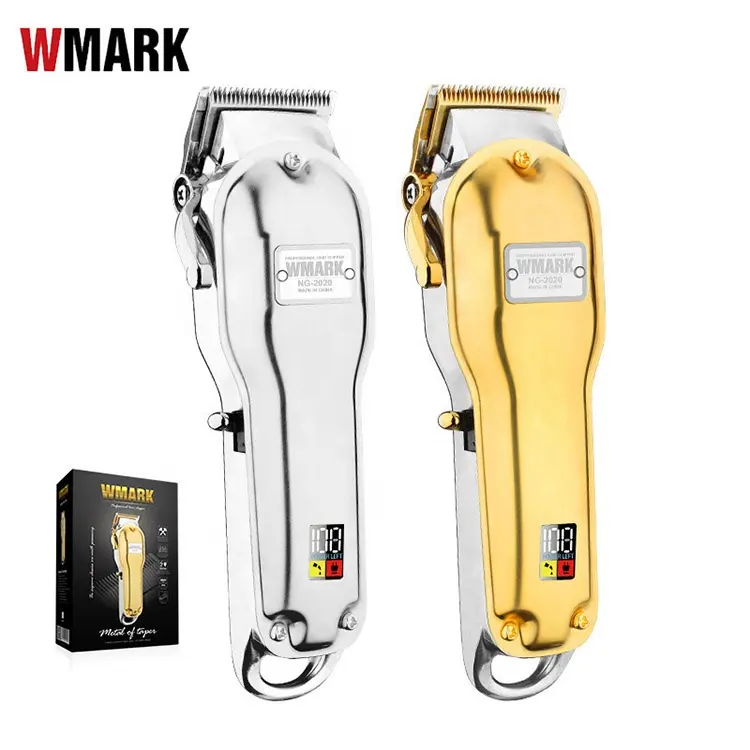WMARK 새로운 이발사 모든 금속 디자인 고품질 LED 디스플레이 전기 머리 깎기