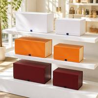 Boîte cadeau pliable avec poignée, boîte cadeau pliable en métal argenté personnalisée, emballage en papier, boîtes pliables, 10 pièces MOQ