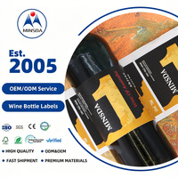 Etiquetas Personalizadas para Botellas de Vino con Estampado Holográfico, Resistentes al Agua, con UV Localizado y Lámina Dorada, Impresión 3D en Papel Dorado Duradero