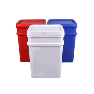 Tùy chỉnh màu sắc in logo đen vuông nhựa Xô có thể tái chế cấp thực phẩm PP Thùng với nắp - Product Image 5