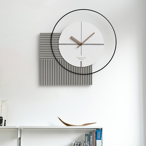 Modern Quartz <b>Wall</b> <b>Clock</b> Round Silent Design Battery Powered Living Room Decor - Product Image 3