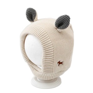 <span class=keywords><strong>Chapeau</strong></span> en tricot pour bébé garçon en velours d'<span class=keywords><strong>hiver</strong></span> épaissi avec oreilles de lapin, imprimé animal, spandex/coton jacquard, décoration à boutons - Product Image 5