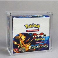 Boîte rectangulaire magnétique en acrylique transfrontalière personnalisée ETB pour cartes Pokémon, étui de rangement anti-poussière haute transparence