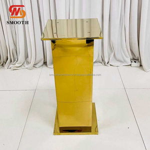 SMOOTH High Quality Wedding Golden <b>Table</b> Centerpieces <b>Tall</b> Metal Flower Stand Stainless Steel Flower Stand For Party Decor - Product Image 1