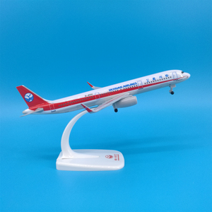 Modelo de Avión Airbus <span class=keywords><strong>A321</strong></span> de China Sichuan Airlines de 20 cm, Escala 1/200, de Aleación Fundida a Presión y Resina, Decoración de Escritorio con Ruedas y Soporte de Exhibición - Product Image 4
