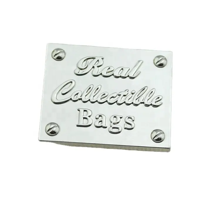 Custom Handtas Metalen Letter Logo Tag Voor Lederen Tas Vergulde Brief Metalen Label Plaat Voor Handnag En Portemonnee