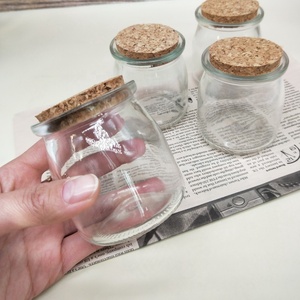 Cina produttore meglio vendere bocca larga vasetto di vetro 100ml 150ml 200ml vecchio Yogurt contenitore per latte budino con coperchio - Product Image 4