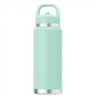 Bouteille d'eau en acier inoxydable 32 oz à large ouverture, anti-fuite