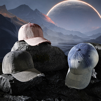 Gorra de Béisbol Vaquera con Orificios y Degradado Personalizada con Logotipo, Gorra Casual para Protección Solar para Hombres y Mujeres