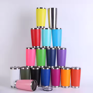 แก้วน้ำเก็บอุณหภูมิ20ออนซ์เคลือบผงทำจากสแตนเลสใช้เดินทางพร้อมฝาปิดสำหรับใส่กาแฟโลโก้ออกแบบได้ตามต้องการ - Product Image 3