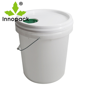 Seau à glace en plastique blanc de 5 gallons avec couvercle à bec et poignée en métal Seaux et barils de tambours d'une capacité de 20L pour l'emballage d'aliments et d'huile - Product Image 3