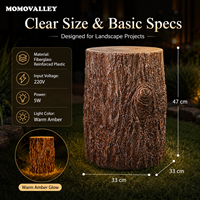 Lámpara Led adorno de madera Raíz de simulación jardín al aire libre césped luz Parque decoración árbol muelle tocón luces paisaje iluminación nocturna