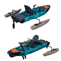 4m 13ft pêche canoë/kayak, bateau en plastique kajak pêche kayak grande trappe haut vers le bas gouvernail cadre chaise pagaie océan eau