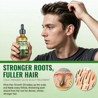 Minyak Penumbuh Rambut 5 Persen Biotin Olive Cold Pressed Dual Core Mempromosikan Pertumbuhan untuk Rambut Menipis OEM ODM Label Pribadi
