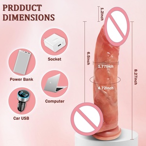 Dispositivo de masturbación de silicona femenina Simulación de pene Máquina de cañón de tensión eléctrica Productos de mejora masculina - Product Image 3