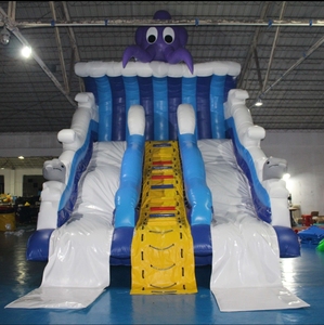 <span class=keywords><strong>Parc</strong></span> <span class=keywords><strong>aquatique</strong></span> gonflable mobile de grande taille en PVC avec toboggans gonflables, équipement de jeux aquatiques pour enfants, capacité de 500 kg - Product Image 2