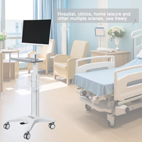 Carrito de Computadora Móvil para Hospital WEIYE, Altura Ajustable, Carrito Portátil para Laptop Médica, Estación de Trabajo para Enfermeras