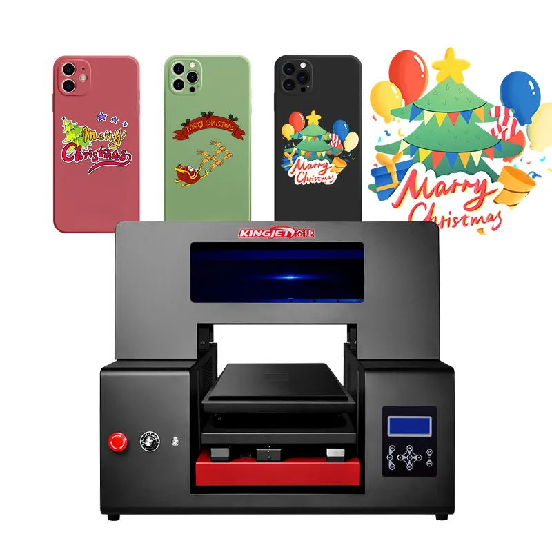 Máy In 3d Uv Phẳng Máy In Uv Với Varnish Rotary Kingjet Nhỏ Định Dạng Phẳng Xi Lanh Gạch Gốm Plotter Imprimante