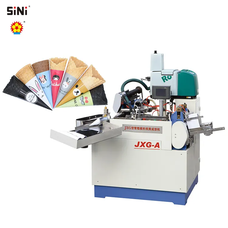 Factory Custom Ice Cream Packaging Color Paper Canister Forming Machine Automatic Ice Cream Paper Cone Sleeve Making Machine