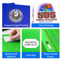 Vente en gros de dossiers de têtard à double poche, format lettre, dossiers de présentation d'affaires en plastique, poinçon à 3 trous pour le bureau et l'école