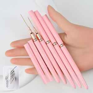 Nail Liner Brush Set UV Gel Nail Brushes Kits 5pcs <span class=keywords><strong>French</strong></span> Stripe Line Painting Dessin Fleur <span class=keywords><strong>Stylo</strong></span> <span class=keywords><strong>Manucure</strong></span> Outils - Product Image 2