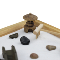 Kit de jardin zen miniature en bambou DIY en gros pour la décoration de bureau et de maison, idéal comme souvenir ou cadeau