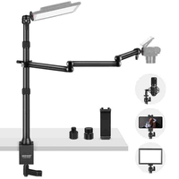 Support de lumière d'appoint de bureau amélioré NEEWER TL253A+MH022 pour vlog, peinture lumineuse et photographie de portrait