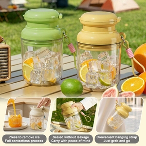 Botella para Hacer Hielo UFORU, Taza de Agua de Plástico con Sistema de Liberación de Presión, Taza de Viaje a Prueba de Fugas para Deportes y Campamentos al Aire Libre - Product Image 3