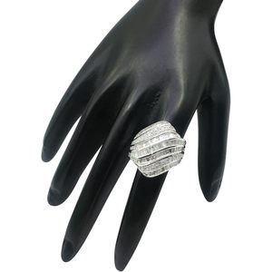 Anillo de Diamantes Jewelspaark, 1.76 Quilates Totales, Corte Redondo y Baguette, Color G, Plata de Ley 925, Joyería de Compromiso para Mujer - Product Image 5