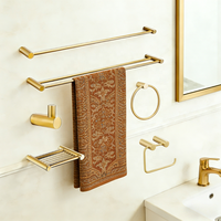 Ensemble d'accessoires de salle de bain 6 pièces, kit de porte-serviettes de salle de bain