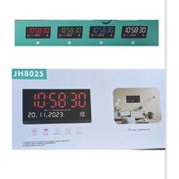 Reloj de Pared Digital de Cuarzo Minimalista JH8025 con Pantalla LED, Temperatura, Fecha, Material Plástico, para Sala de Estar, Uso Interior, Funciona con Batería