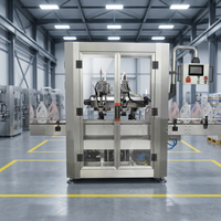 Machine de remplissage entièrement automatique à double tête servo-piston pour liquides, pâtes et semi-fluide, avec suivi de la qualité et 2 buses de remplissage pour détergent lessive