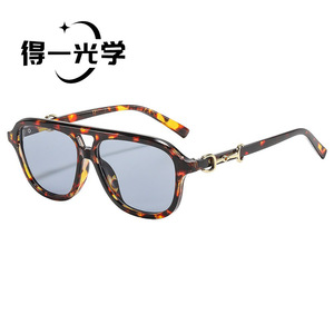 De Yi Optics Men's Double Beam <b>Sunglasses</b> Black PC Frame UV400 Protection Type 3 Sunshades - Product Image 2