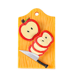 Aimants décoratifs pour réfrigérateur en résine, multi-pièces, en forme de planche à découper alimentaire simulée - Product Image 5