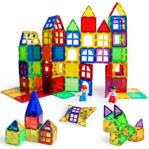 Manyetik bloklar eğitici oyuncaklar çocuklar için <span class=keywords><strong>100</strong></span> adet manyetik yapı taşları Set manyetik fayans - Product Image 3