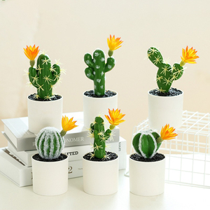 Mini <span class=keywords><strong>Cactus</strong></span> Bonsai <span class=keywords><strong>de</strong></span> alta calidad, planta en maceta Artificial verde para decoración <span class=keywords><strong>de</strong></span> oficina, flores y plantas decorativas - Product Image 1