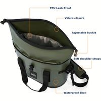 Individuell Bedruckte Weiche Modische Tragbare Picknick Roll-Top Große Isolierte Kühltasche Thermische Lunchtasche für Kaltgetränke