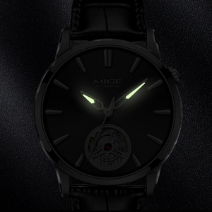 Montre automatique de luxe pour hommes, 40 mm, Miyota 8215, avec logo personnalisé, montre-bracelet mécanique 5ATM avec bracelet en cuir véritable - Product Image 4