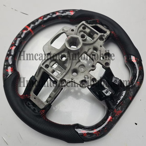 <b>Hot</b> Selling Quality Forged Carbon Fiber Perforated Leather Grip Steering Wheel for Ford Mustang Car Steering Wheel - Product Image 6